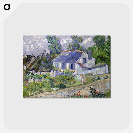 アートポストカード-Houses at Auvers - フィンセント ファン ゴッホ Postcard.