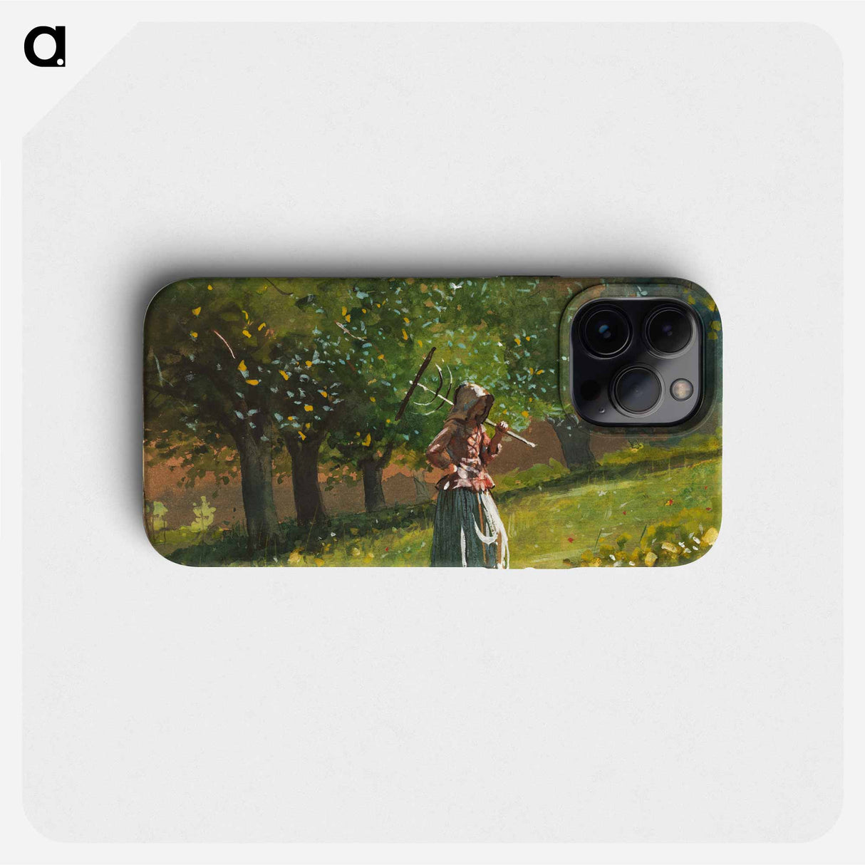 Girl with Hay Rake - ウィンスロー ホーマー Phone Case.