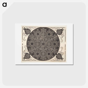アートポストカード-Knob with seven rings - アルブレヒト デューラー Postcard.