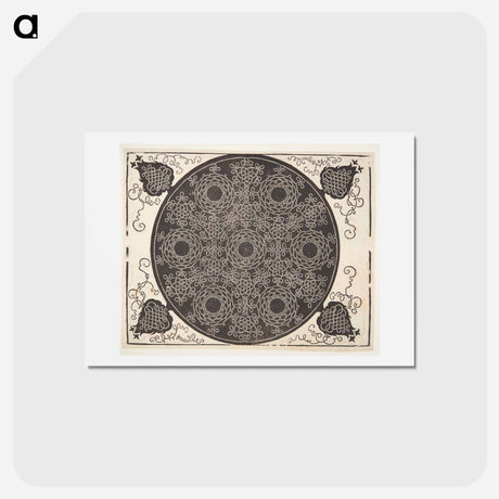 アートポストカード-Knob with seven rings - アルブレヒト デューラー Postcard.