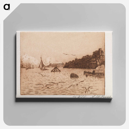 South harbour - アルフレッド ウィリアム フィンチ Canvas.