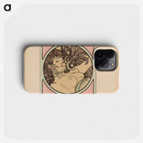 Stained glass window for the facade of the Fouquet boutique - アルフォンス ミュシャ Phone Case.