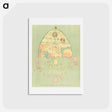 アートポストカード-A Burmese map of the world - アンティーク地図 Postcard.