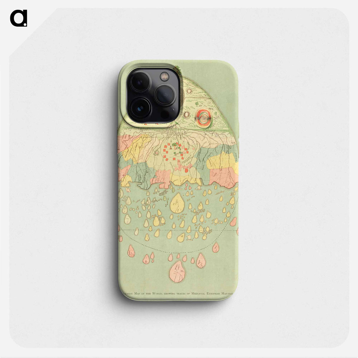 A Burmese map of the world - アンティーク地図 Phone Case.