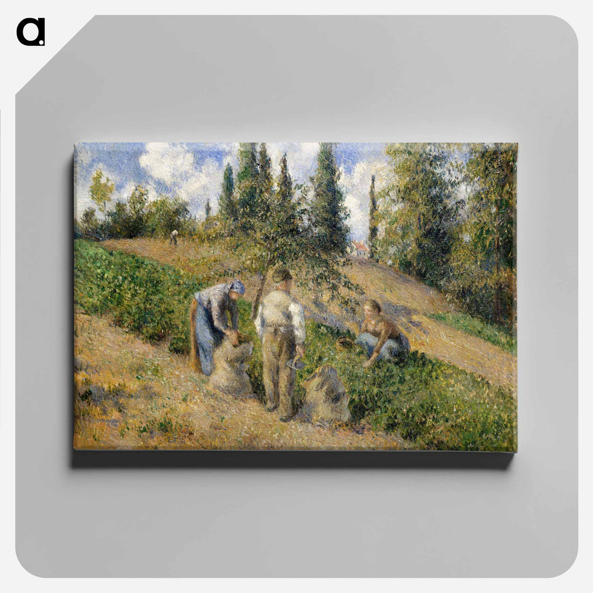 The Harvest, Pontoise - Camille Pissarro Canvas.