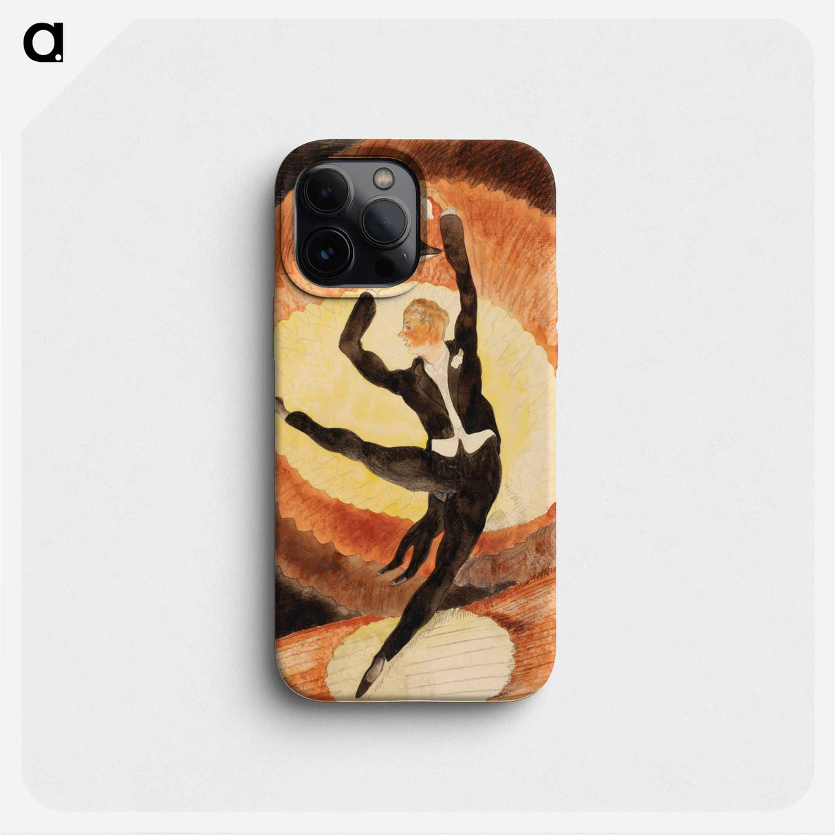 In Vaudeville: Acrobatic Male Dancer with Top Hat - チャールズ デムス Phone Case.