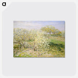 Spring (Fruit Trees in Bloom) - クロード モネ Postcard.