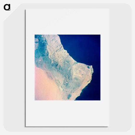 アートポスター-Topographical View of the Arabian Peninsula and the Gulf of Oman
 - 上空からの地球 Poster.