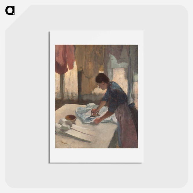 アートポストカード-Woman Ironing - エドガー ドガ Postcard.
