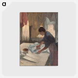 アートポストカード-Woman Ironing - エドガー ドガ Postcard.