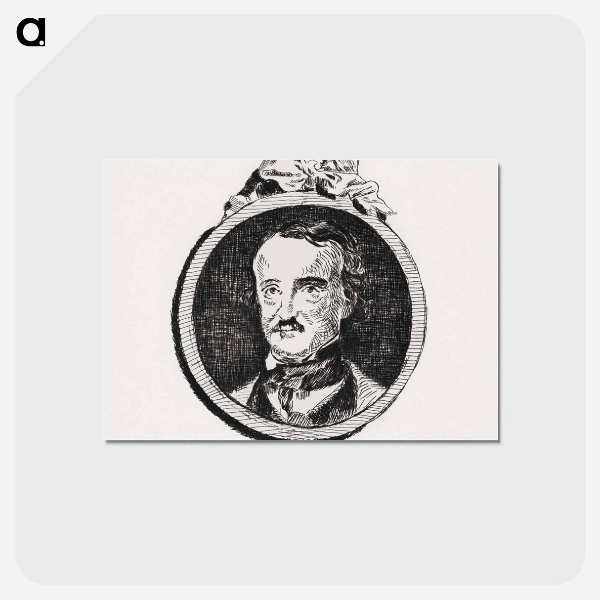 アートポストカード-Edgar Allan Poe - エドゥアール マネ Postcard.