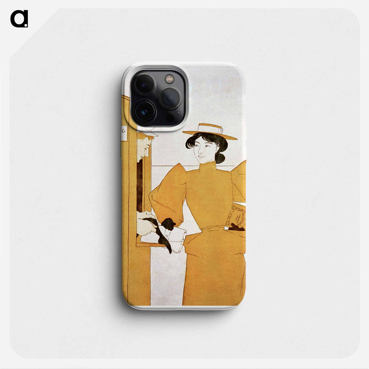 Woman picking up bathing suits - Edward Penfield Phone Case.