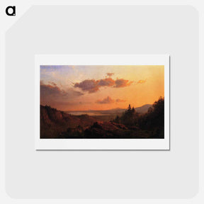 アートポストカード-View of the Hudson River from Olana - フレデリック エドウィン チャーチ Postcard.