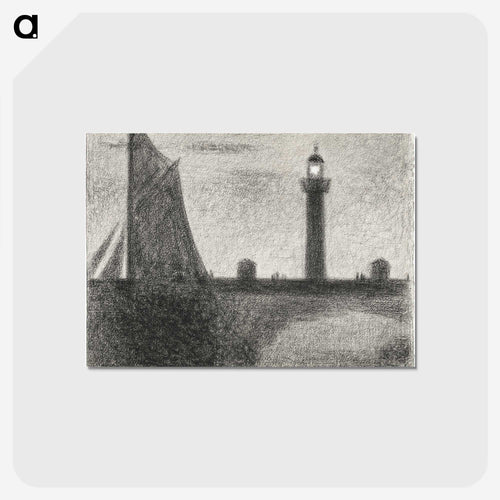 The Lighthouse at Honfleur - ジョルジュ スーラ Postcard.
