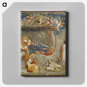 アートパネル-Nativity. Birth of Jesus - ジョット ディ ボンドーネ Canvas.