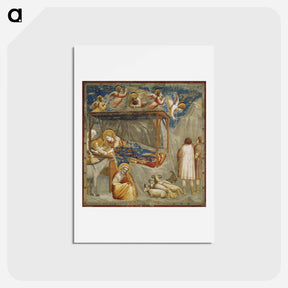 アートポストカード-Nativity. Birth of Jesus - ジョット ディ ボンドーネ Postcard.