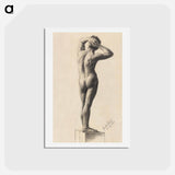 アートポストカード-Male Nude - グスタフ クリムト Postcard.