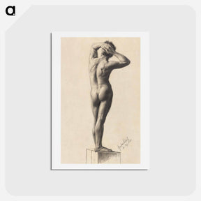 アートポストカード-Male Nude - グスタフ クリムト Postcard.