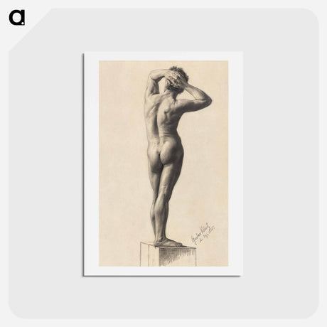 アートポストカード-Male Nude - グスタフ クリムト Postcard.