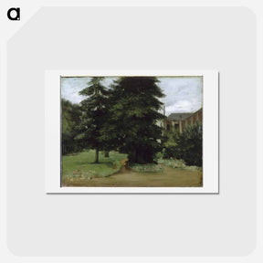 アートポストカード-The Garden of the Loos les Lille Abbacy - ギュスターヴ クールベ Postcard.