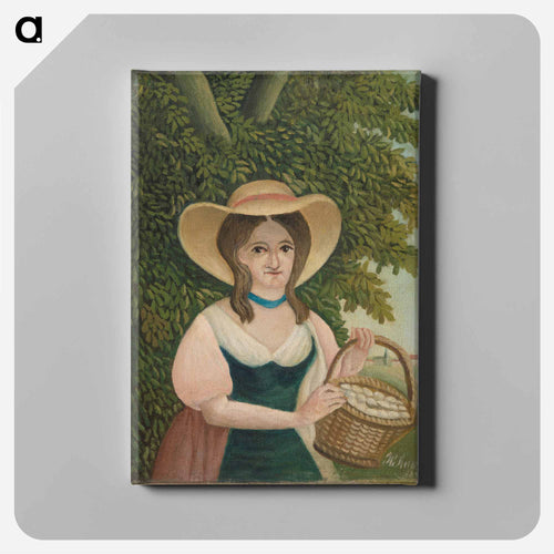 Woman with Basket of Eggs - Henri Rousseau Canvas.