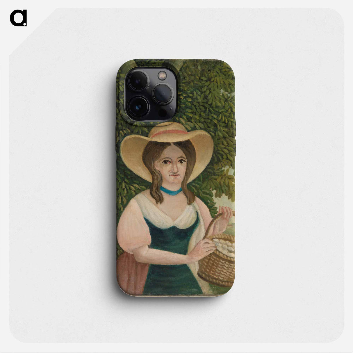 Woman with Basket of Eggs - Henri Rousseau Phone Case.