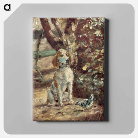 アートパネル-The Artist's Dog Flèche - アンリ ド トゥールーズ ロートレック Canvas.