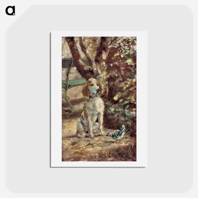 アートポストカード-The Artist's Dog Flèche - アンリ ド トゥールーズ ロートレック Postcard.