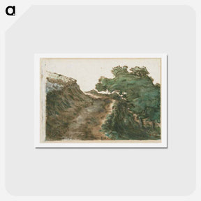 アートポストカード-Road from Malavaux, near Cusset - ジャン フランソワ ミレー Postcard.