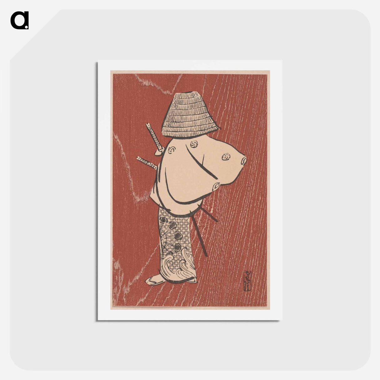 アートポストカード-Samurai - 神坂 雪佳 Postcard.