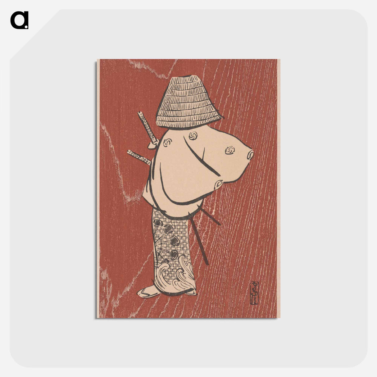 アートポストカード-Samurai - 神坂 雪佳 Postcard.