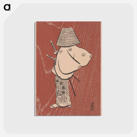 アートポストカード-Samurai - 神坂 雪佳 Postcard.