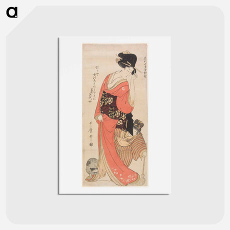 アートポストカード-Chiyo from Kaga Province - 喜多川 歌麿 Postcard.