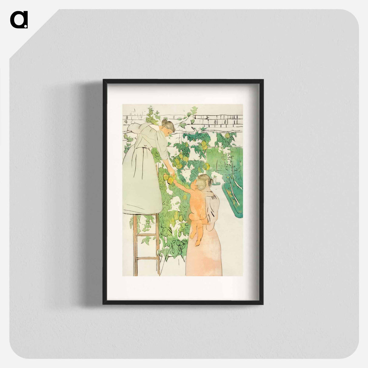Gathering Fruit - メアリー カサット Poster.