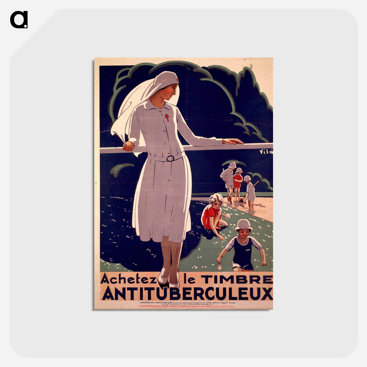 アートポストカード-Achetez le Timbre Antituberculeux
 - 国立医学図書館 Postcard.