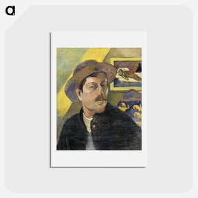 アートポストカード-Self-Portrait in a Hat - ポール ゴーギャン Postcard.