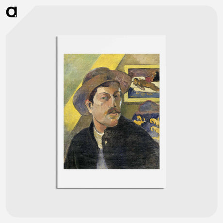 アートポストカード-Self-Portrait in a Hat - ポール ゴーギャン Postcard.