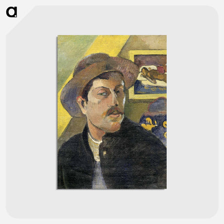 アートポストカード-Self-Portrait in a Hat - ポール ゴーギャン Postcard.
