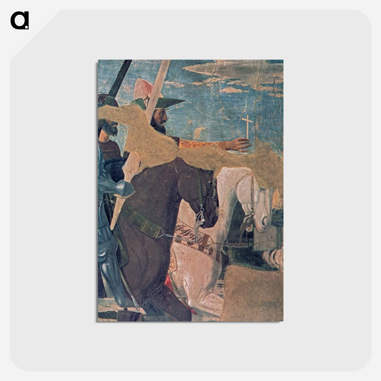 Constantine's Victory over Maxentius (detail) - ピエロ デラ フランチェスカ Postcard.