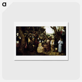 アートポストカード-The Sermon of St. John the Baptist - ピーター ブリューゲル Postcard.