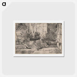 アートポストカード-The Virgin and Child with Cat and Snake - レンブラント ファン レイン Postcard.