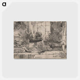 アートポストカード-The Virgin and Child with Cat and Snake - レンブラント ファン レイン Postcard.
