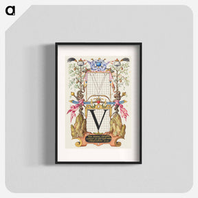 アートポスター-Guide for Constructing the Letter V from Mira Calligraphiae Monumenta
 - 書道のお手本 Poster.