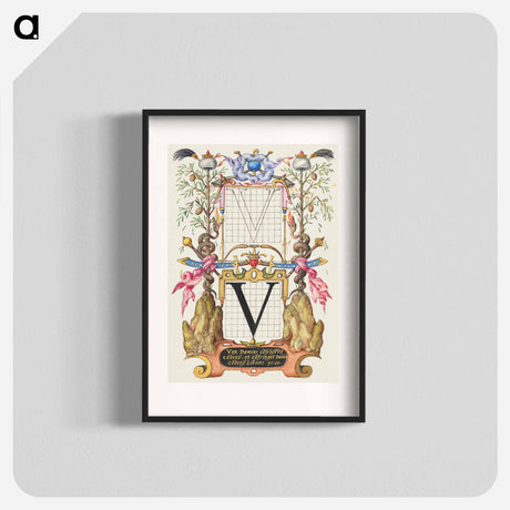 アートポスター-Guide for Constructing the Letter V from Mira Calligraphiae Monumenta
 - 書道のお手本 Poster.