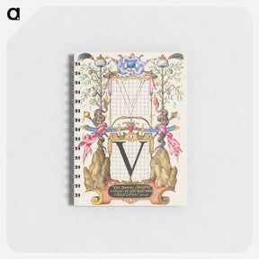 アートメモ帳-Guide for Constructing the Letter V from Mira Calligraphiae Monumenta
 - 書道のお手本 Memo.