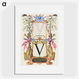 アートポスター-Guide for Constructing the Letter V from Mira Calligraphiae Monumenta
 - 書道のお手本 Poster.