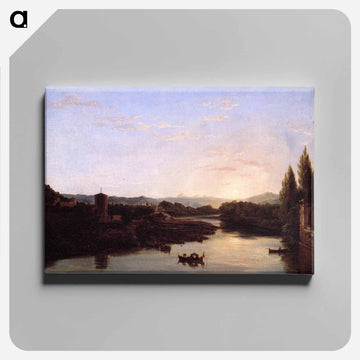 View of the Arno - トーマス コール Canvas.