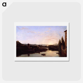 アートポストカード-View of the Arno - トーマス コール Postcard.