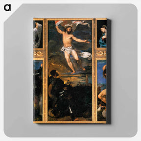 アートパネル-Polyptych of the Resurrection - ティツィアーノ ヴェチェッリオ Canvas.