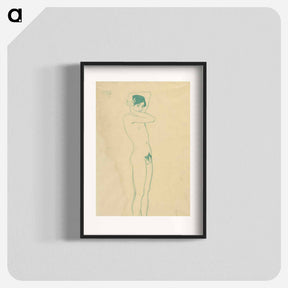 アートポスター-Männlicher Akt, stehend im Halbprofil
 - ウィーン博物館 Poster.